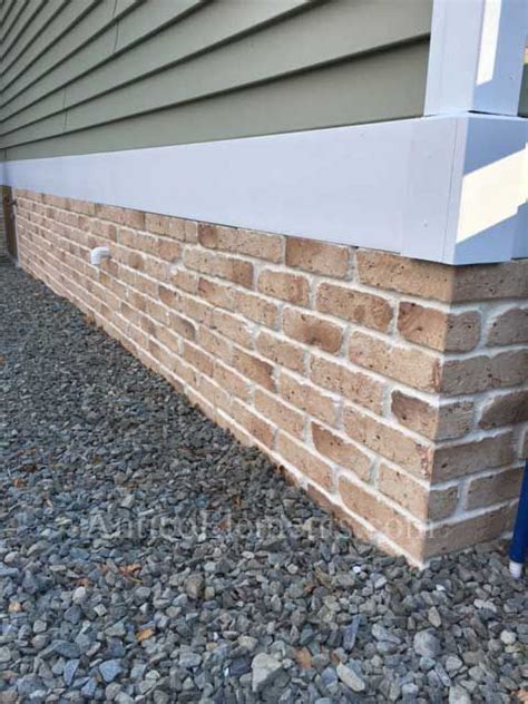 stamped metal brick look underskirting for houses|faux brick exterior siding.